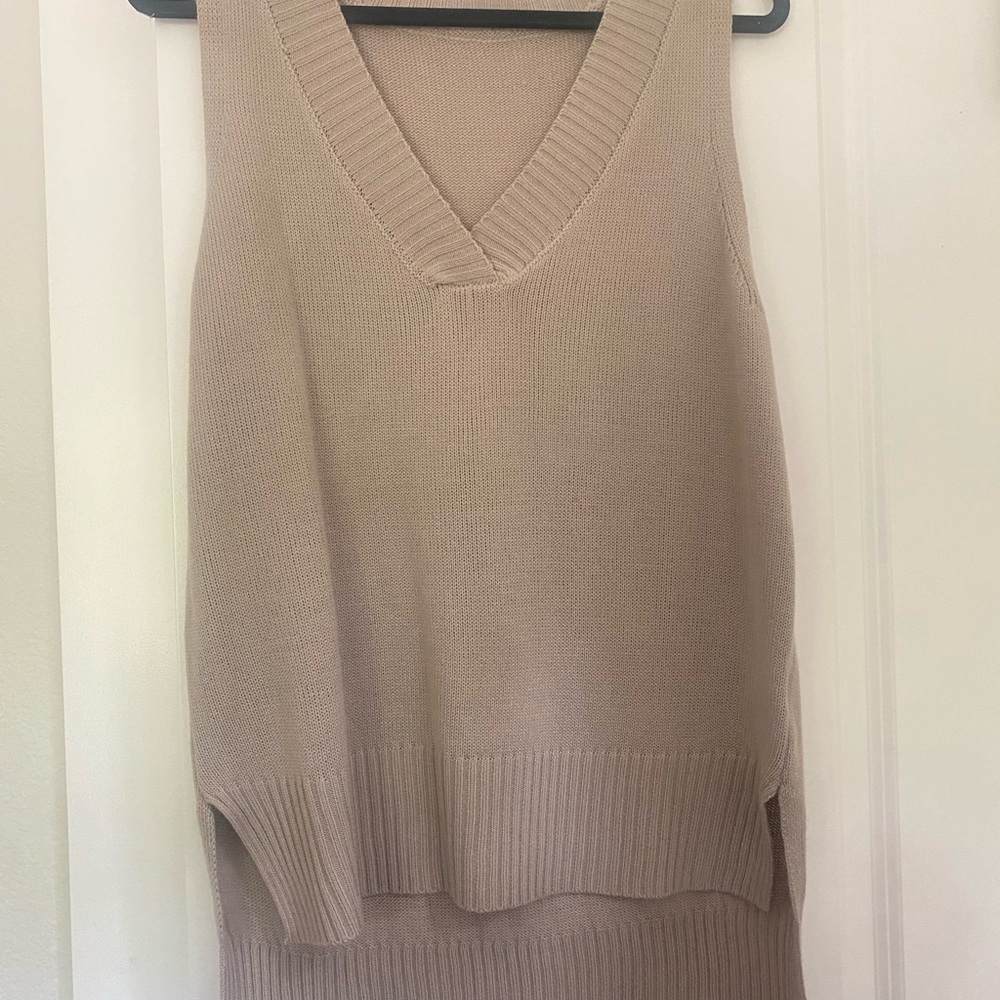Women's Beige Sweater Vest